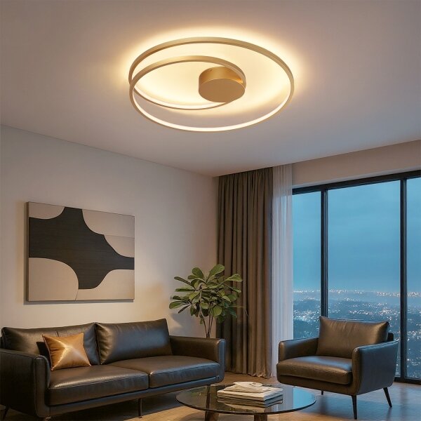 Brilagi- LED Stmívat. stropní svítidlo TWISTER LED/75W/230V pr. 70 cm zlatá +DO