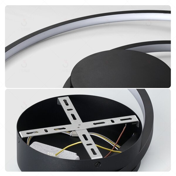 Brilagi- LED Stmívat. stropní svítidlo TWISTER LED/105W/230V pr.100 cm černá+DO