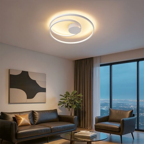 Brilagi- LED Stmívat. stropní svítidlo TWISTER LED/48W/230V pr. 50 cm bílá + DO