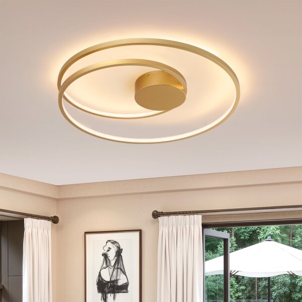 Brilagi- LED Stmívat. stropní svítidlo TWISTER LED/75W/230V pr. 70 cm zlatá +DO