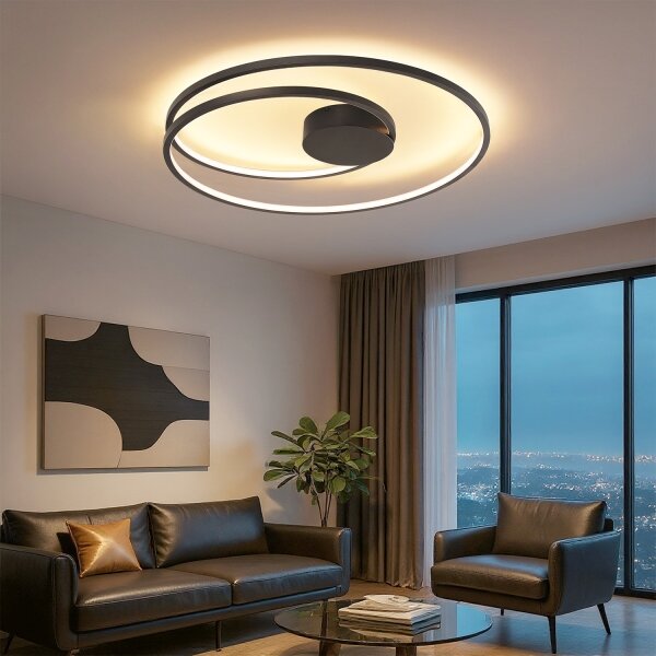 Brilagi- LED Stmívat. stropní svítidlo TWISTER LED/105W/230V pr.100 cm černá+DO