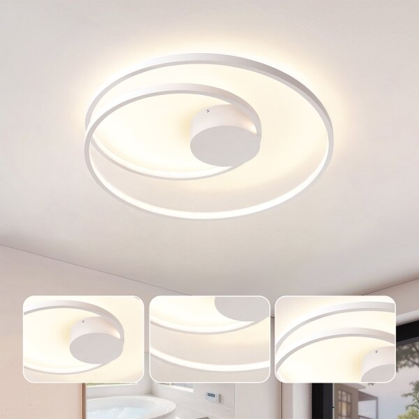 Brilagi- LED Stmívat. stropní svítidlo TWISTER LED/48W/230V pr. 50 cm bílá + DO