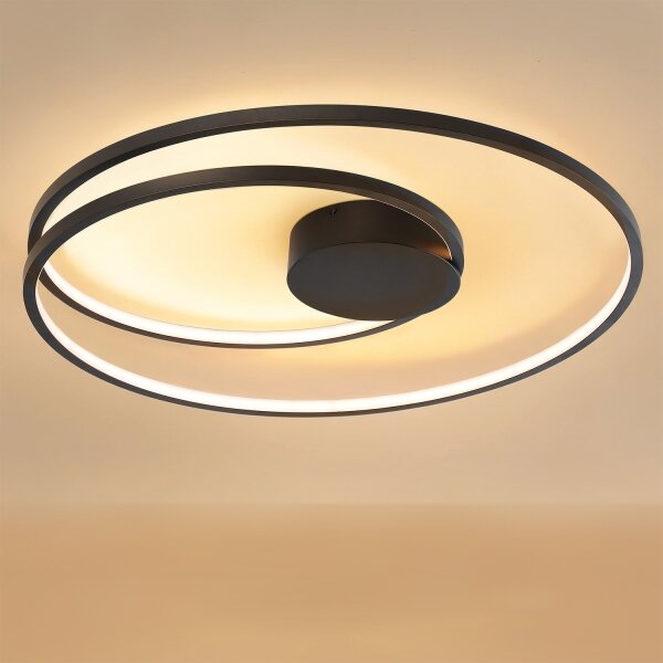 Brilagi- LED Stmívat. stropní svítidlo TWISTER LED/105W/230V pr.100 cm černá+DO