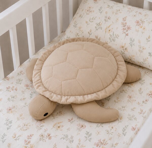 Cam Cam Copenhagen Bavlněný polštář Turtle - Latte CC106