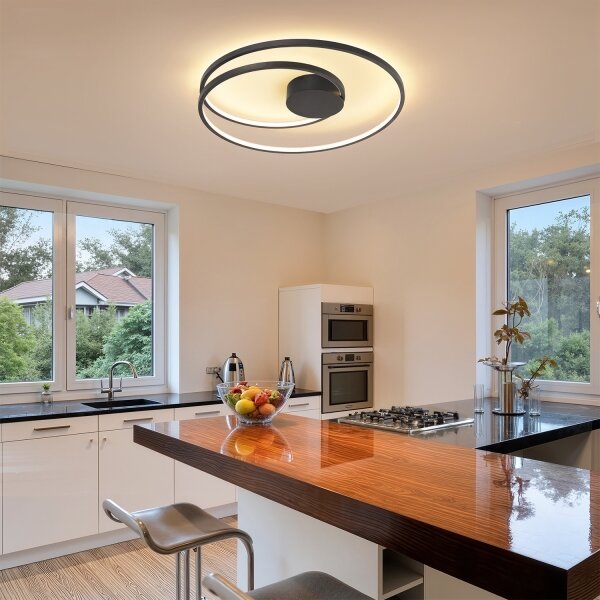 Brilagi- LED Stmívat. stropní svítidlo TWISTER LED/75W/230V pr. 70 cm černá +DO