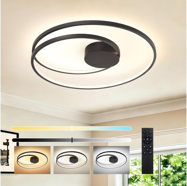 Brilagi- LED Stmívat. stropní svítidlo TWISTER LED/75W/230V pr. 70 cm černá +DO