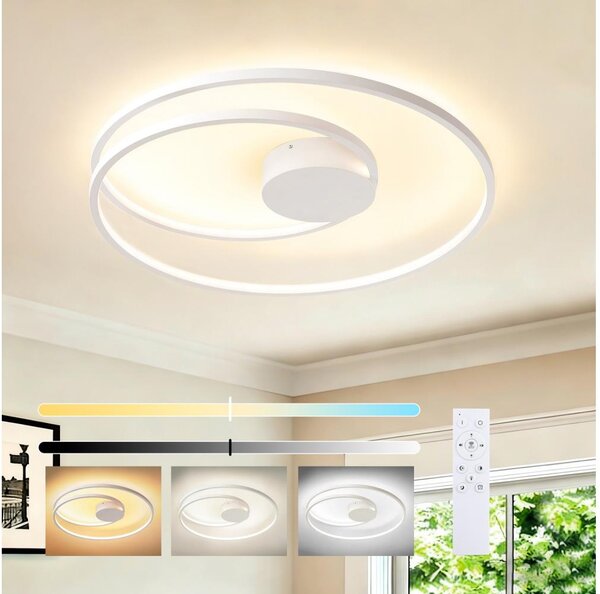Brilagi- LED Stmívat. stropní svítidlo TWISTER LED/75W/230V pr. 70 cm bílá + DO