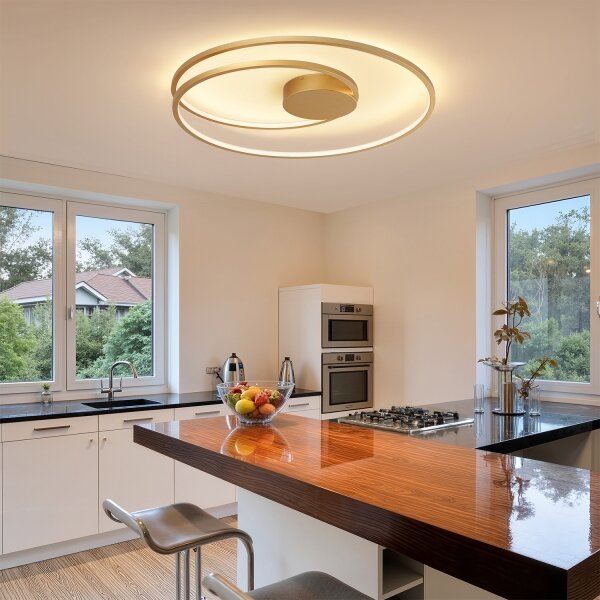 Brilagi-LED Stmívat. stropní svítidlo TWISTER LED/105W/230V pr. 100 cm zlatá+DO