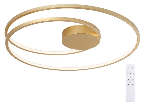 Brilagi-LED Stmívat. stropní svítidlo TWISTER LED/105W/230V pr. 100 cm zlatá+DO