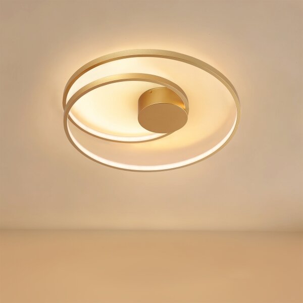 Brilagi- LED Stmívat. stropní svítidlo TWISTER LED/48W/230V pr. 50 cm zlatá +DO