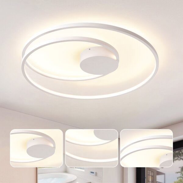 Brilagi- LED Stmívat. stropní svítidlo TWISTER LED/75W/230V pr. 70 cm bílá + DO