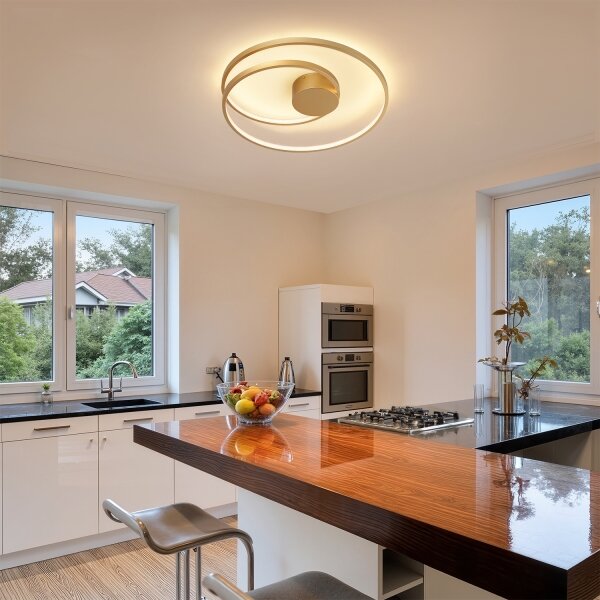 Brilagi- LED Stmívat. stropní svítidlo TWISTER LED/48W/230V pr. 50 cm zlatá +DO