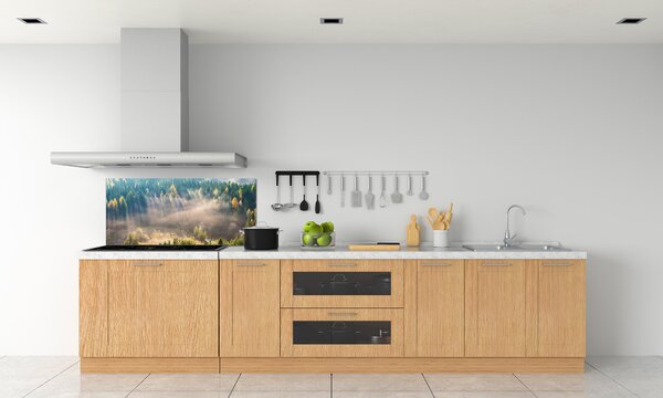 Dekorační panel sklo Mlha v lese pksh-104886541