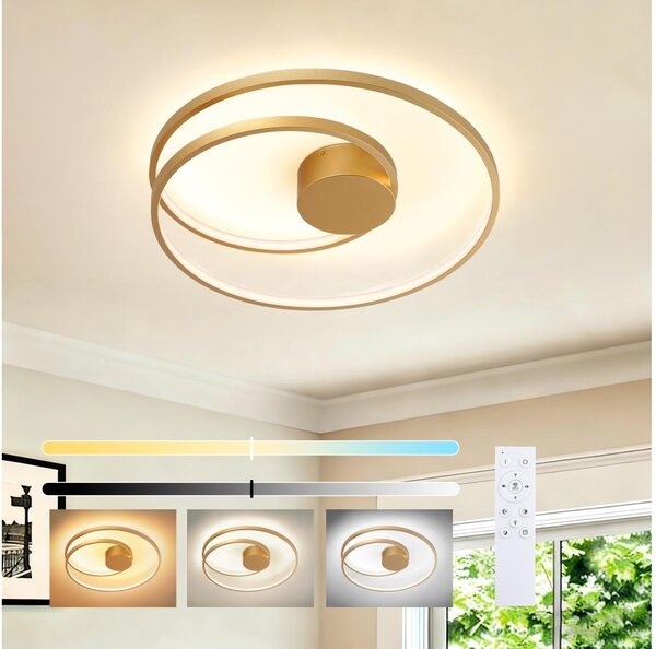 Brilagi- LED Stmívat. stropní svítidlo TWISTER LED/48W/230V pr. 50 cm zlatá +DO