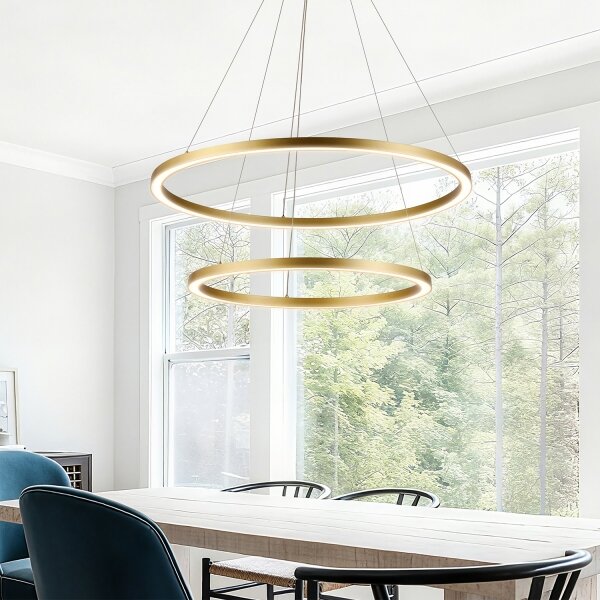 Brilagi - LED Stmívat. lustr na lanku PORTOFINO LED/98W/230V pr. 80 cm zlatá +DO