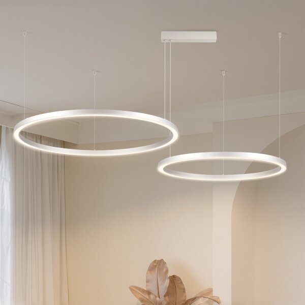 Brilagi - LED Stmívatelný lustr na lanku PORTOFINO LED/98W/230V stříbrná + DO