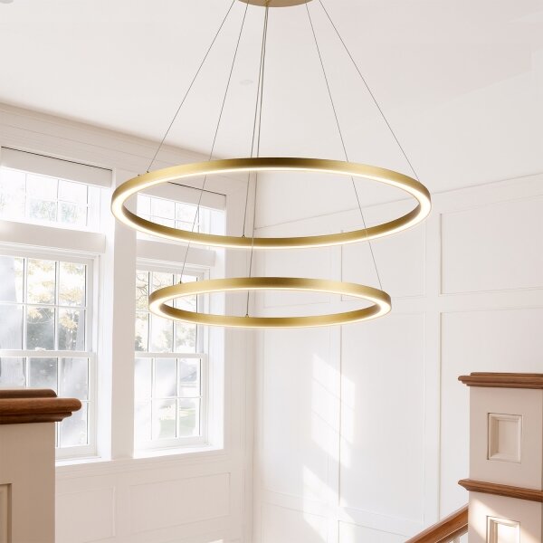 Brilagi - LED Stmívat. lustr na lanku PORTOFINO LED/98W/230V pr. 80 cm zlatá +DO