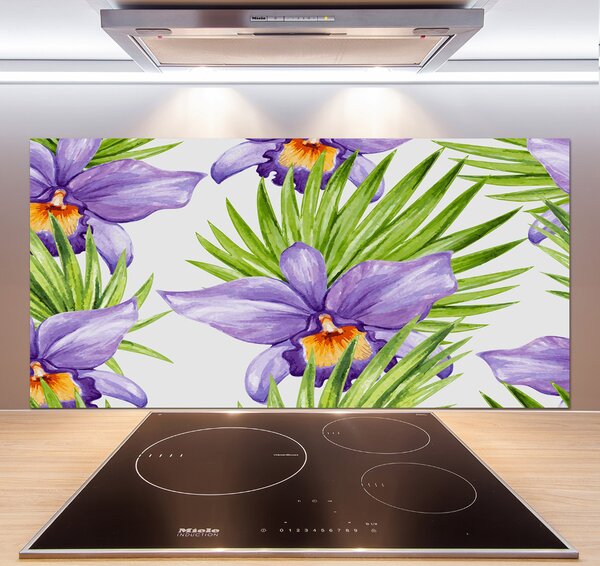 Skleněný panel do kuchynské linky Orchidej pksh-104930061