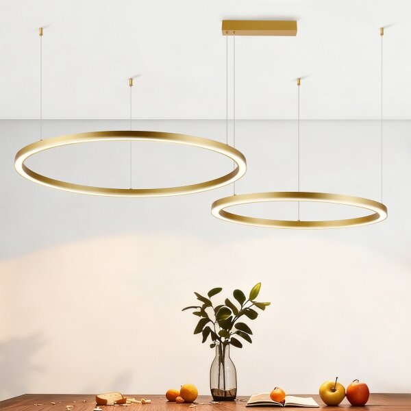 Brilagi - LED Stmívatelný lustr na lanku PORTOFINO LED/98W/230V zlatá +DO