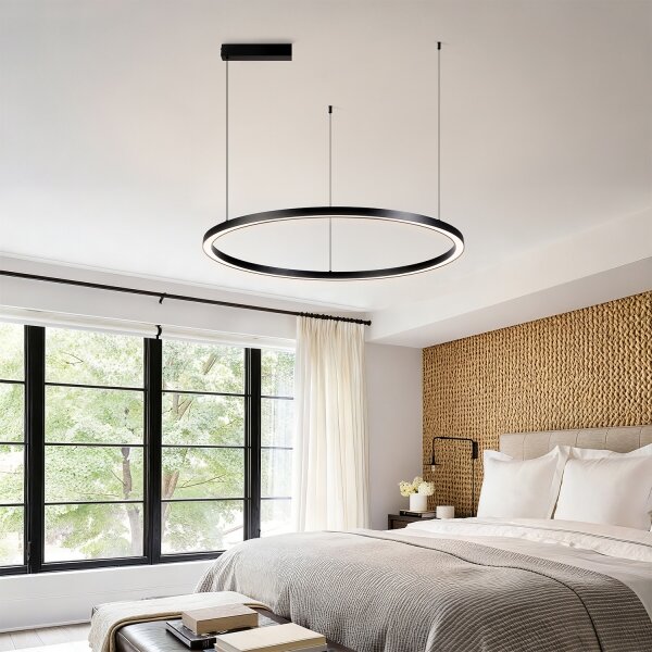 Brilagi - LED Stmívat. lustr na lanku PORTOFINO LED/60W/230V pr. 80 cm černá +DO