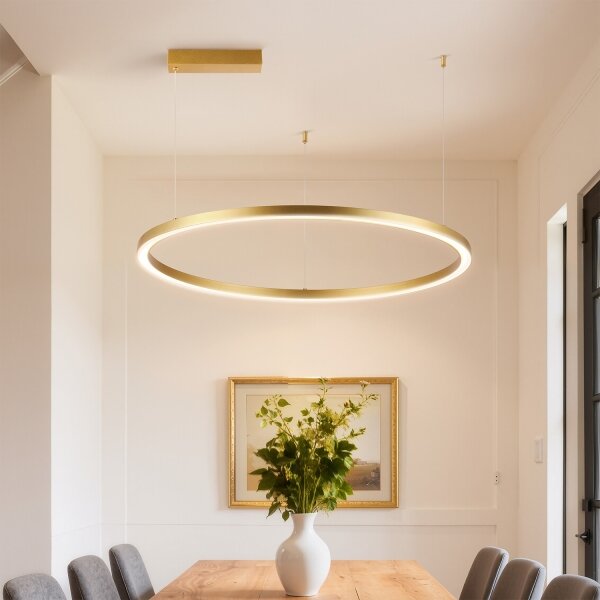 Brilagi - LED Stmívat. lustr na lanku PORTOFINO LED/60W/230V pr. 80 cm zlatá +DO