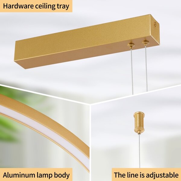 Brilagi - LED Stmívatelný lustr na lanku PORTOFINO LED/98W/230V zlatá +DO