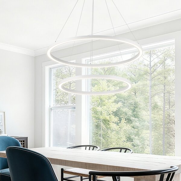 Brilagi - LED Stmívat. lustr na lanku PORTOFINO LED/98W/230V pr. 80 cm bílá +DO