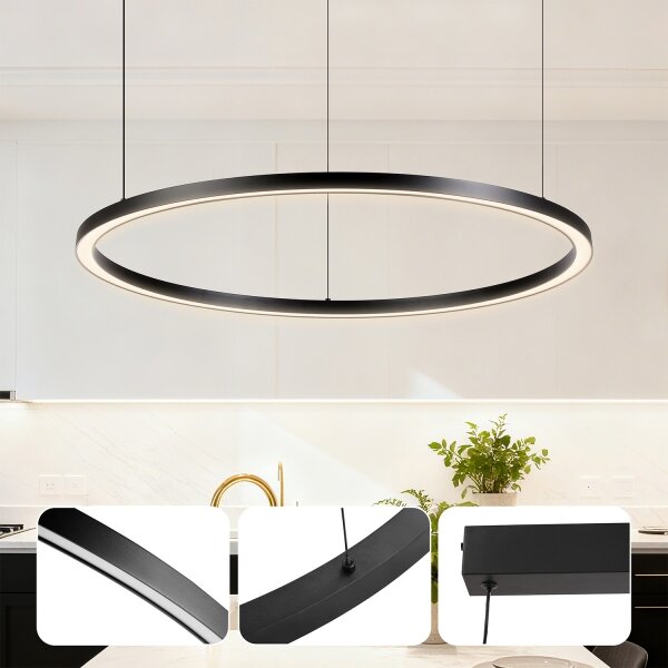 Brilagi - LED Stmívat. lustr na lanku PORTOFINO LED/60W/230V pr. 80 cm černá +DO