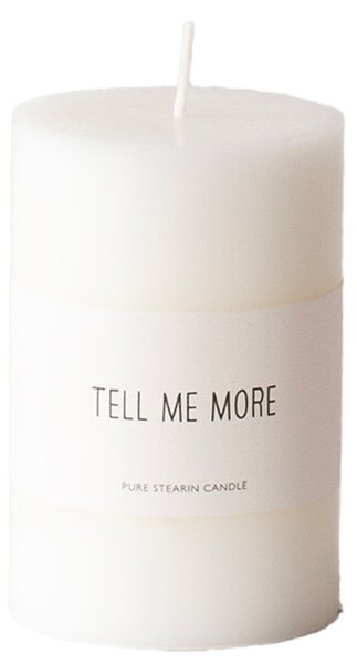 Tell Me More Svíčka Block White - 10 cm TMM174