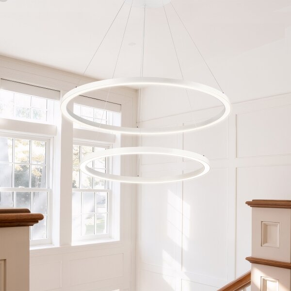 Brilagi - LED Stmívat. lustr na lanku PORTOFINO LED/98W/230V pr. 80 cm bílá +DO