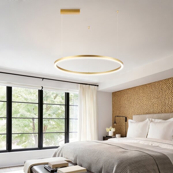 Brilagi - LED Stmívat. lustr na lanku PORTOFINO LED/60W/230V pr. 80 cm zlatá +DO