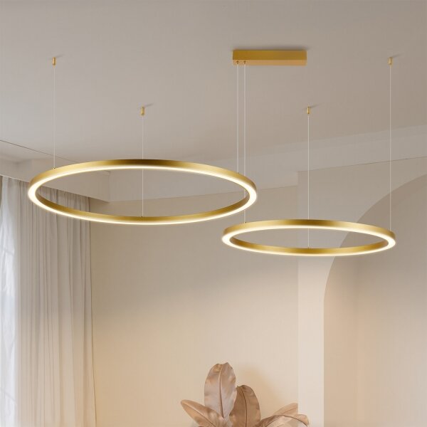 Brilagi - LED Stmívatelný lustr na lanku PORTOFINO LED/98W/230V zlatá +DO