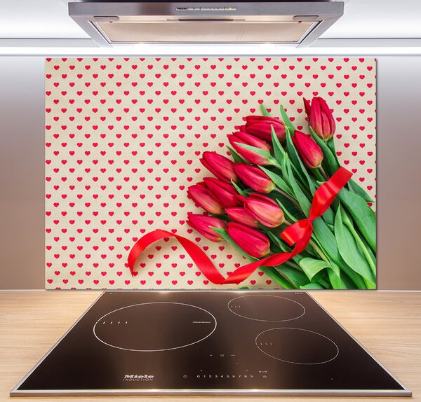 Panel do kuchyně Tulipány srdce pksh-104956051
