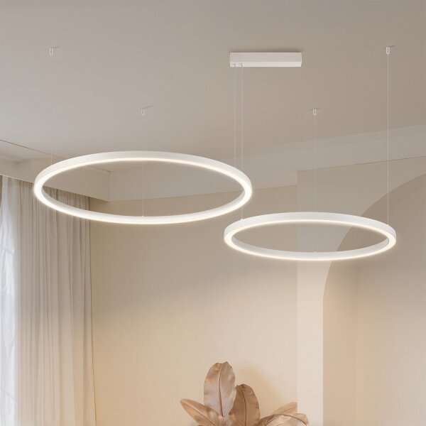 Brilagi - LED Stmívatelný lustr na lanku PORTOFINO LED/98W/230V bílá + DO