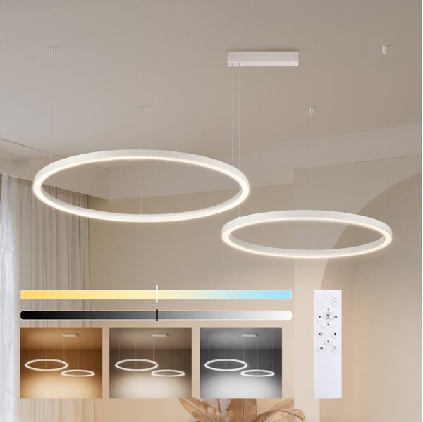 Brilagi - LED Stmívatelný lustr na lanku PORTOFINO LED/98W/230V bílá + DO