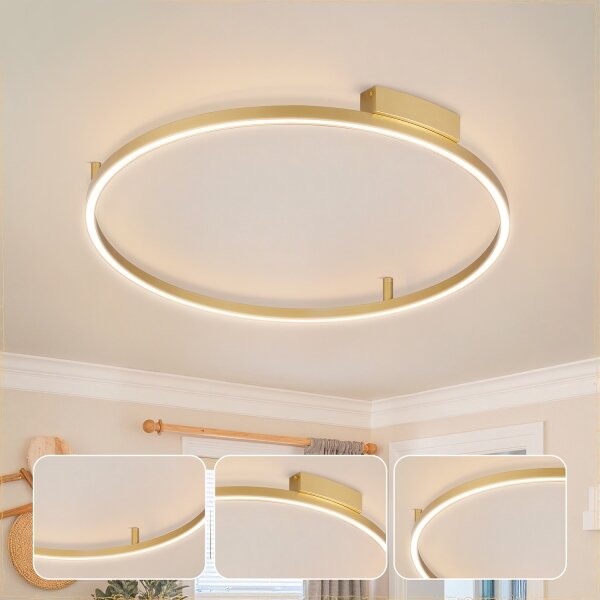 Brilagi - LED Stmívatelné svítidlo PORTOFINO LED/60W/230V pr. 80 cm zlatá + DO
