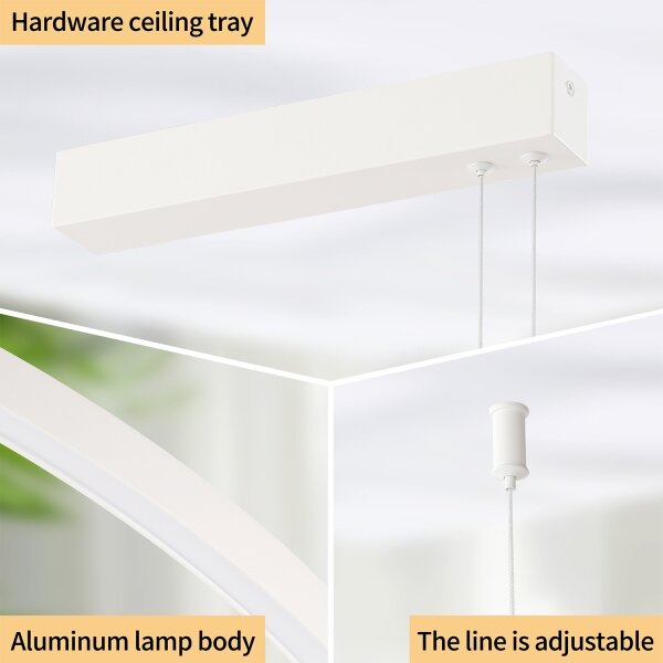 Brilagi - LED Stmívatelný lustr na lanku PORTOFINO LED/98W/230V bílá + DO