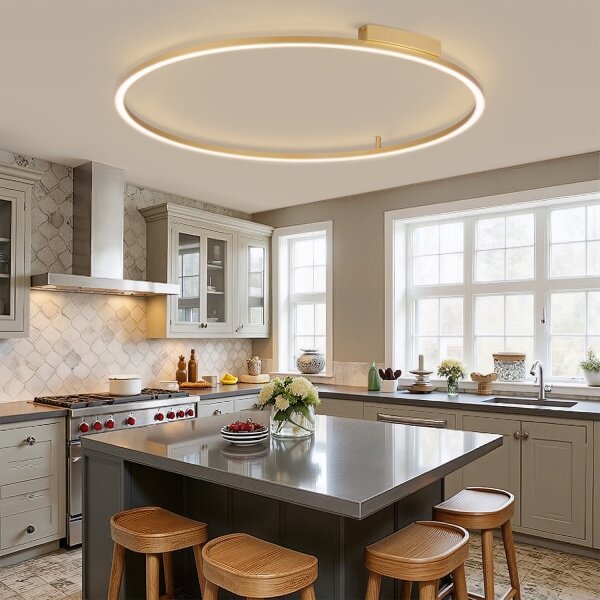 Brilagi - LED Stmívatelné svítidlo PORTOFINO LED/85W/230V pr. 120 cm zlatá + DO