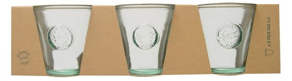Sada 3 sklenic z recyklovaného skla Ego Dekor Authentic, 250 ml