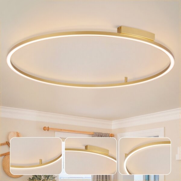 Brilagi - LED Stmívatelné svítidlo PORTOFINO LED/85W/230V pr. 120 cm zlatá + DO