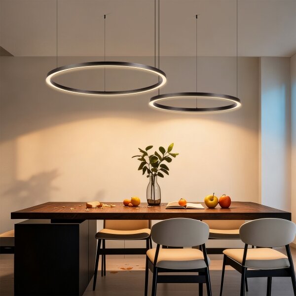 Brilagi - LED Stmívatelný lustr na lanku PORTOFINO LED/98W/230V černá + DO