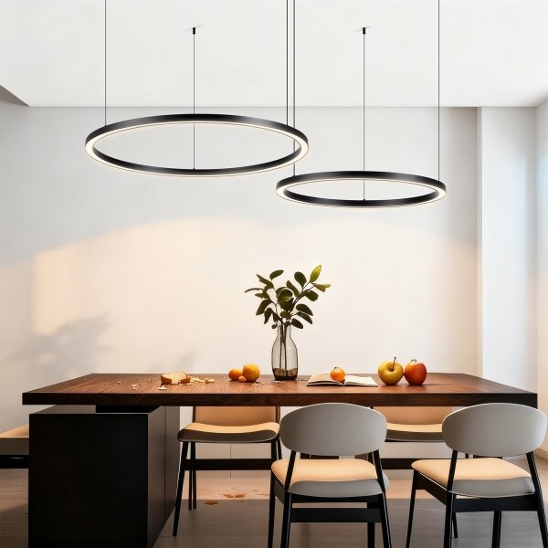 Brilagi - LED Stmívatelný lustr na lanku PORTOFINO LED/98W/230V černá + DO