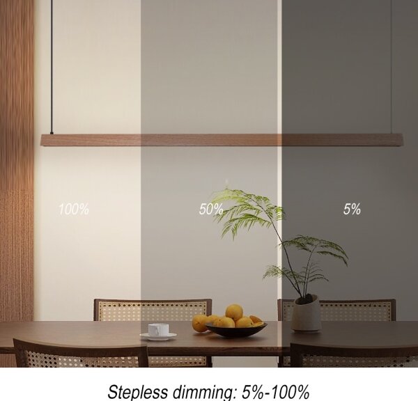 Immax NEO 07304L - LED Stm lustr na lanku MADEIRA 33W/230V Wi-Fi Tuya 152 cm dub