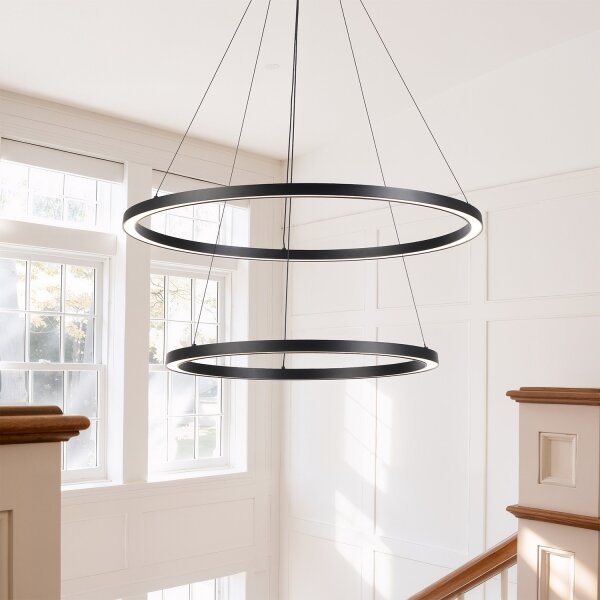Brilagi - LED Stmívat. lustr na lanku PORTOFINO LED/98W/230V pr. 80 cm černá +DO