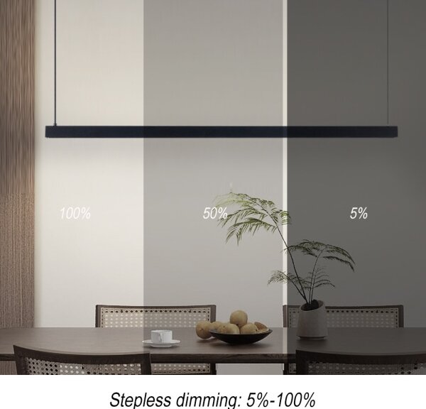 Immax NEO 07307L-LED Stm lustr na lanku MADEIRA 33W/230V Wi-Fi Tuya 152 cm černá