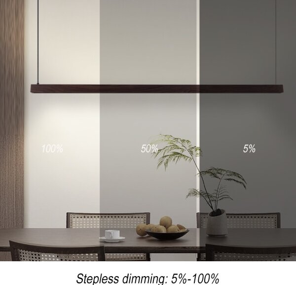 Immax NEO 07301L-LED Stm lustr na lanku MADEIRA 33W/230V Wi-Fi Tuya 152 cm ořech