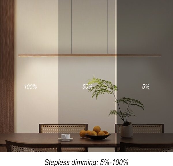 Immax NEO 07310L-LED Stm lustr na lank se senzorem MADEIRA 37W/230V 157 cm jasan