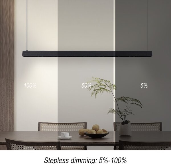 Immax NEO 07306L-LED Stm lustr na lanku MADEIRA 26W/230V Wi-Fi Tuya 122 cm černá