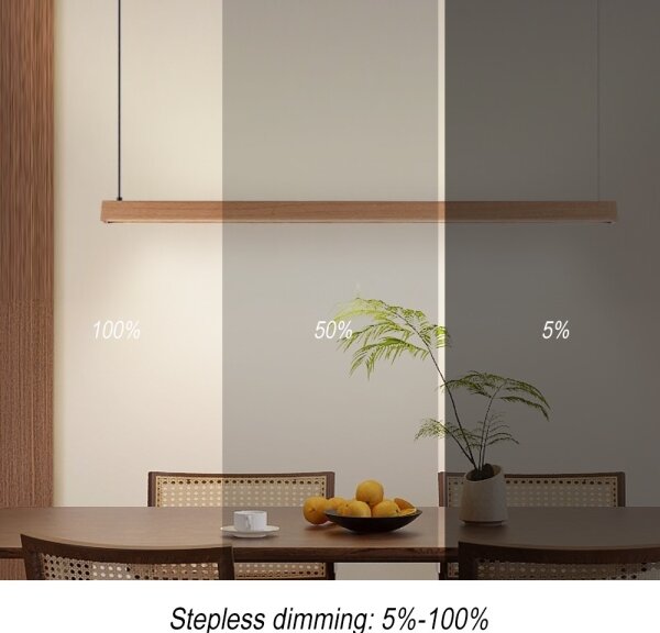 Immax NEO 07303L - LED Stm lustr na lanku MADEIRA 26W/230V Wi-Fi Tuya 122 cm dub