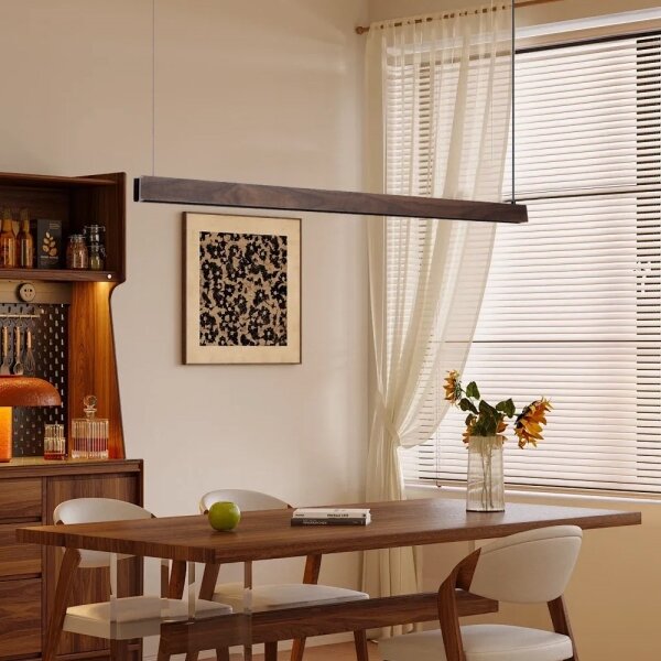 Immax NEO 07300L-LED Stm lustr na lanku MADEIRA 26W/230V Wi-Fi Tuya 122 cm ořech